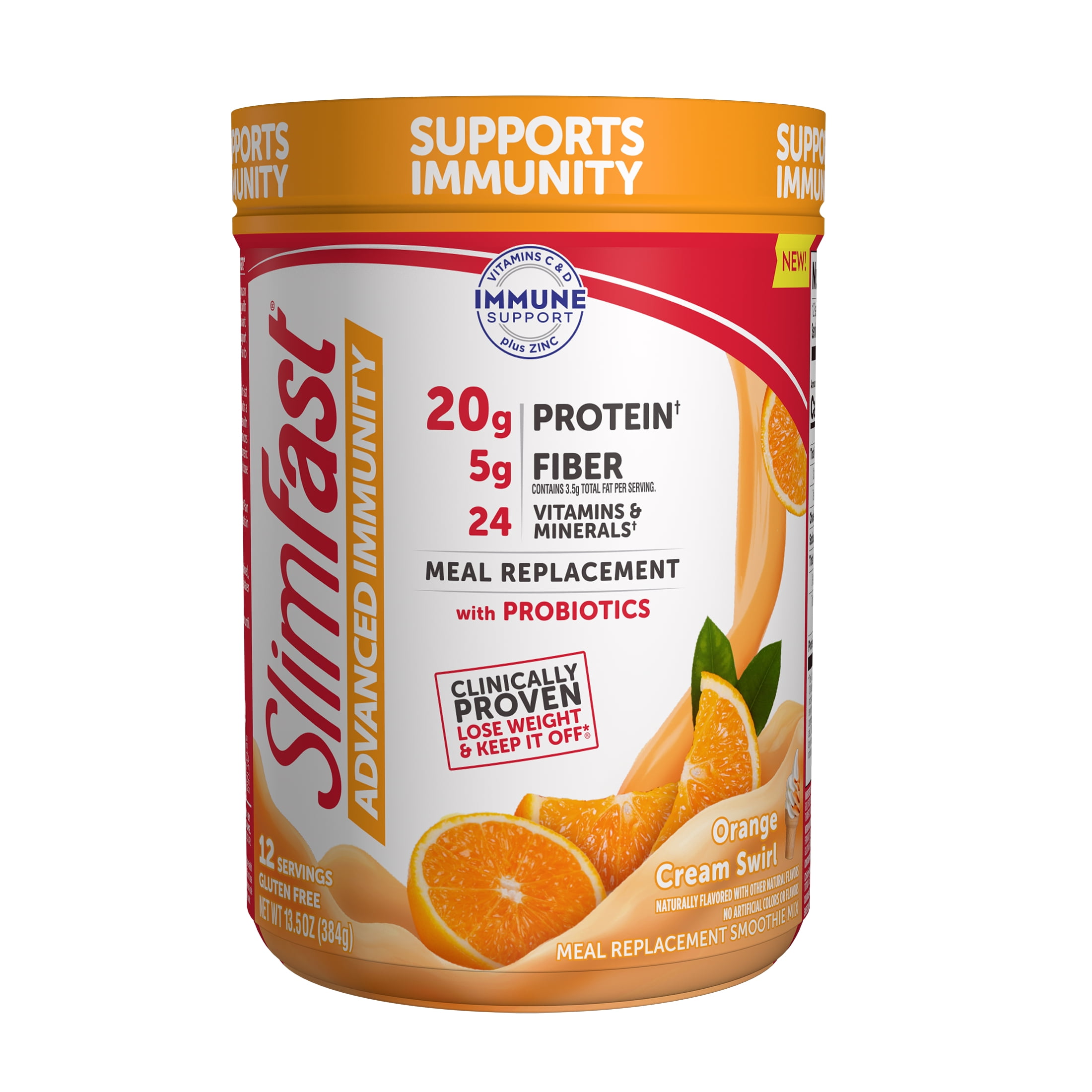 SlimFast Advanced Immunity Orange Cream Swirl Meal Replacement Smoothie