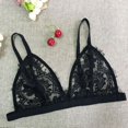 thumbnail image 3 of Soutien-gorge Triangle en Dentelle Transparente à Fleurs Aguichant pour Femmes, Soutien-Gorge Léger en Maille, 3 of 10