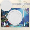 thumbnail image 3 of Ambesonne Sea Place Mats Set of 4, Ocean Coral Reefs Tropic, Standard Size, Blue, 3 of 6