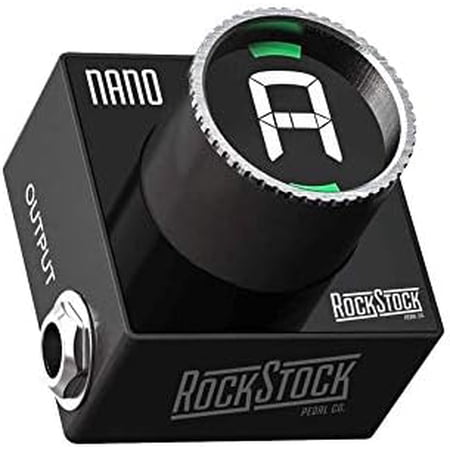 Nano Electric Guitar Tuner Pedal - Compact Chromatic Tuner Foot Pedal Fits on Any Pedalboard - For Acoustic, Electric, Bass Guitar, Mandolin and Other Instruments