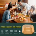thumbnail image 4 of 100pcs Air Fryer Disposable Paper Liners Square, Non-Stick Parchment Paper, Air Fryer Accessories, Oil Proof & Water Proof, Paper Liner For Baking Roasting Microwave Oven, 4 of 5