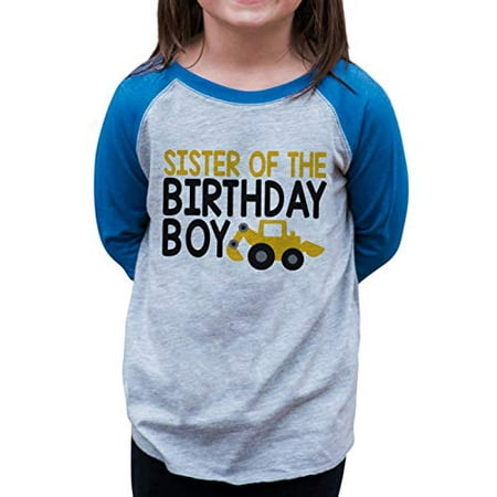 

7 ate 9 Apparel Girl s Sister Construction Blue Raglan Tee