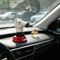 thumbnail image 3 of Yvsxxv 1 White Solar Powered Horse Figurines Bobble Head Car Dashboard Figurines for Home Desk, 3 of 7