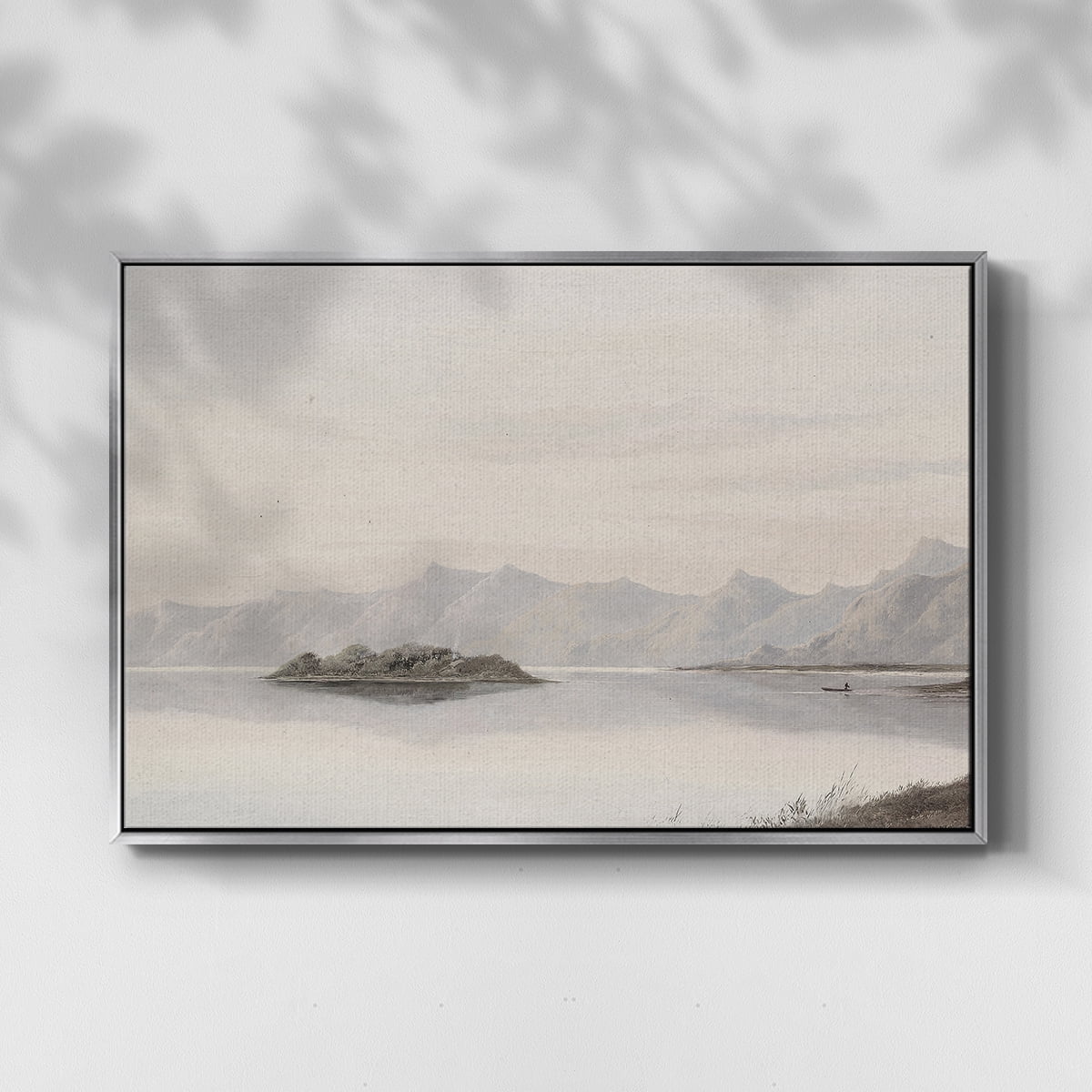 Vintage Landscape-MXI By Wexford Home Framed in Silver Wood Gallery Wrapped Canvas 25 in. x 37 in.
