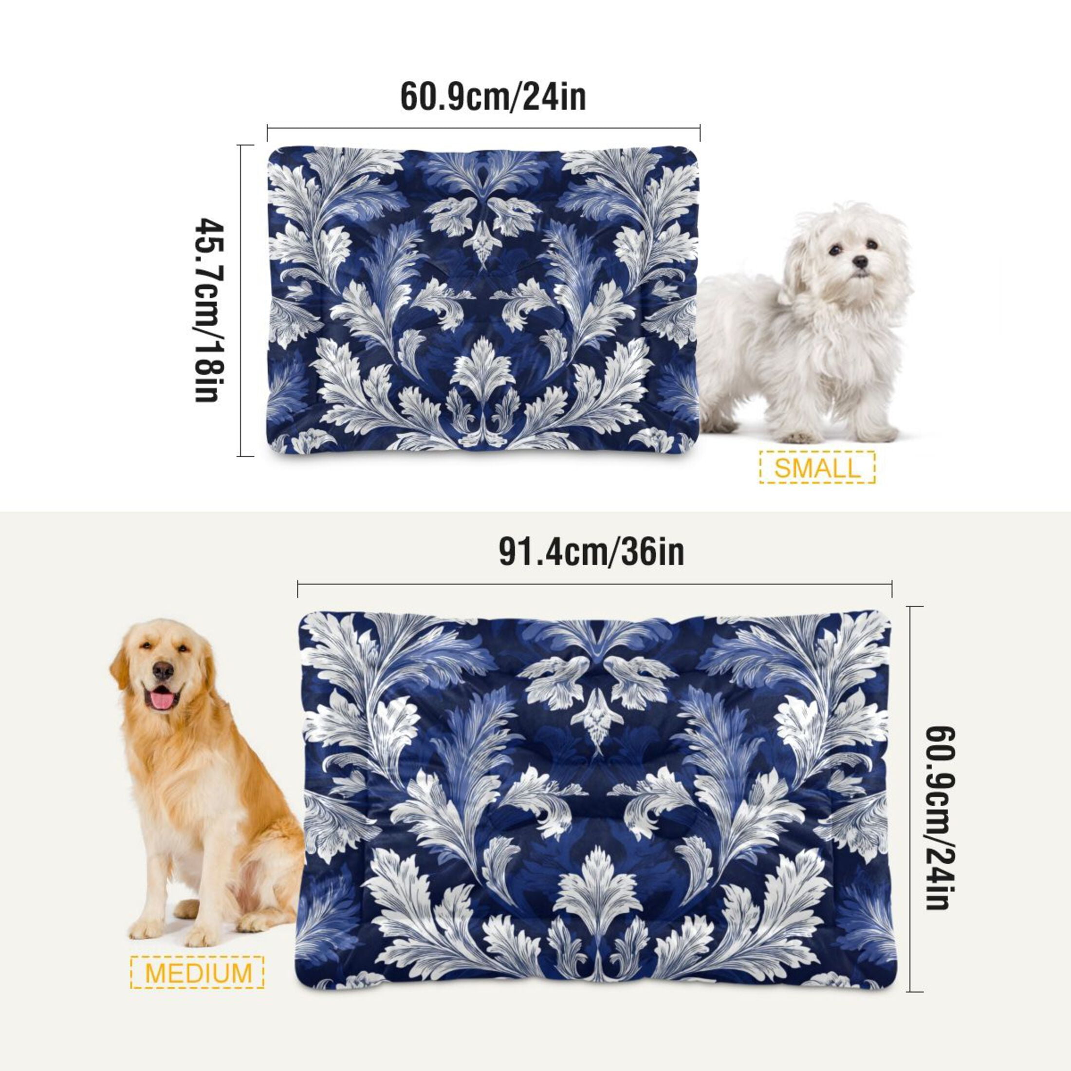 Cozy Mat Pet Bed Indoor Outdoor Warm Soft For Cat Dog Puppy(S/M) Acanthus Leaves