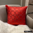 thumbnail image 2 of Chair Cushion Cover, Red Decorative Pillowcases 16x16 inch (40x40 cm), Velvet Throw Pillow Covers, Geometric, Contemporary Decorative Pillow Covers For Couch - Red Velvet Crystal, 2 of 12