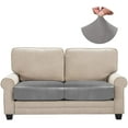 thumbnail image 1 of Housse de Coussin de Canapé en Cuir Extensible (Gris, Petit - Lot de 2), 1 of 7