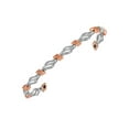 thumbnail image 2 of Diamond Princess 10kt White Gold Womens Round Diamond Rose-tone Rope Bracelet 1/2 Cttw, 2 of 2