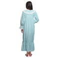 thumbnail image 4 of Moomaya Robe de Nuit Maxi pour Femmes en Coton à Col en V Imprimé avec Bordure Volantée, 4 of 5