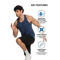thumbnail image 4 of TELALEO Men's 5 Pack Dry Fit Y-Back Muscle Tank Tops, Mesh Athletic Sleeveless Workout Gym Shirts for Fitness Bodybuilding Running Training,, Size 2XL, 4 of 6