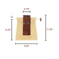 thumbnail image 3 of Wmhnj Bolsa de lona encerada con correa de cuero - Bolsa plegable de 8,5 x 7 pulgadas para cazar setas, recolectar frutas y guardar equipo para exteriores, 3 of 9
