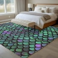 thumbnail image 4 of Colorful Mermaid Large Area Rugs 5x8 ft Scales Ombre Texture Washable Rug Non Slip Indoor Carpet Absorbent Floor Mat for Living Room Bedroom Dining Room, 4 of 9