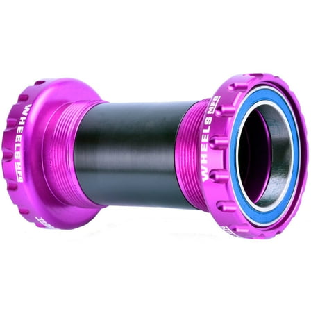 Wheels Manufacturing BSA 30 Bottom Bracket - English (BSA) Frame Interface, ABEC-3 Bearings, For 30mm Spindle, Purple