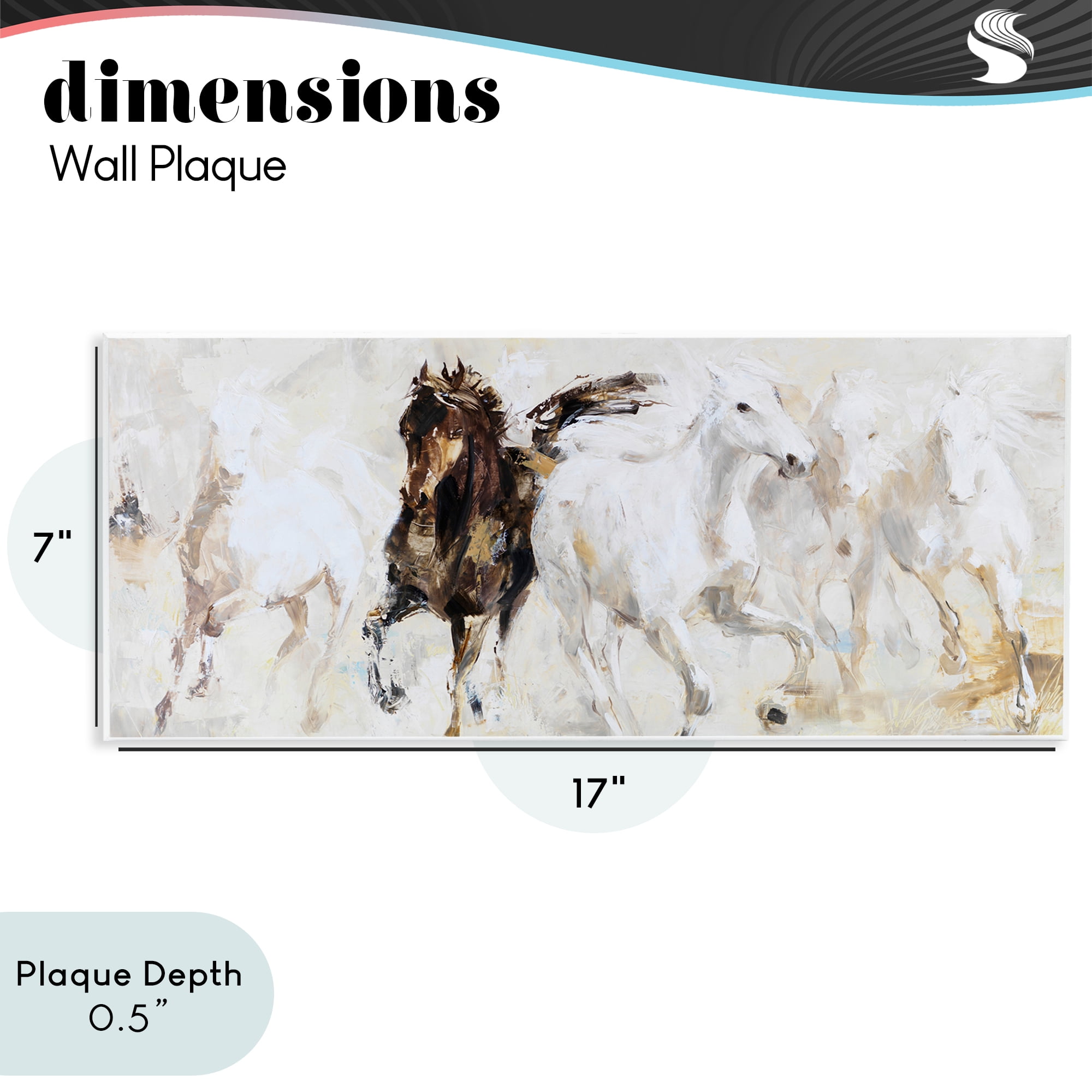 Stupell Industries Dancing Horses Abstract Scene Wall Plaque Art, design by Lorenzo Collective