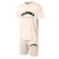 thumbnail image 4 of Afdoent Men's 2 Pieces Outfits Men Casual For Everyday Wear Stylish Party Outfit Letter Printed Design Versatile Summer Comfortable Summer Beach Vacation Outfits, 4 of 5