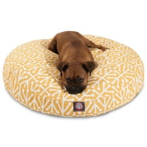 Majestic Pet Aruba Round Dog Bed Treated Polyester Removable Cover Citrus Large 42 x 42 x 5