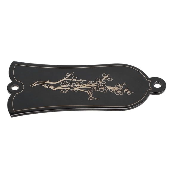 Cubierta Para Varilla De Armadura De Guitarra, Cubierta Decorativa De Hierro Con Patrón De Flor De Ciruelo Negro, Forma De Campana, 2 Agujeros, Piezas De Guitarra Eléctrica