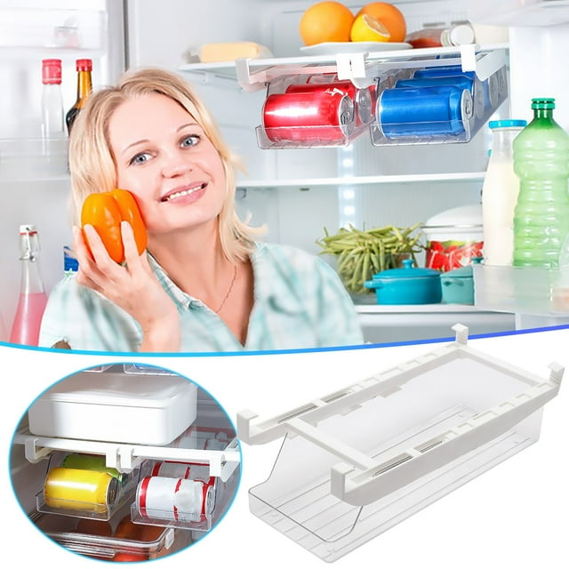 Organizador de refrigerador, Estantería de acero inoxidable, Capacidad 12 unidades, Diseño compacto, Para cocina, Organización de bebidas, Contenedor de alimentos, Refrigeración eficiente,