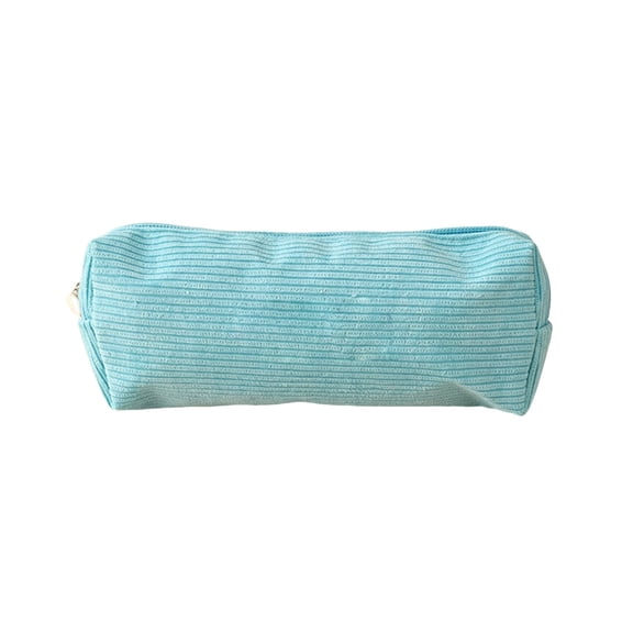 Lksixu Corduroy Pencil Pouch, Large Capacity Solid Color Pencil Case with Zipper, Aesthetic Stationery Organizer, Lightweight & Spacious Pencil Bag, Portable Travel Cosmetic Makeup Bag