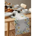 thumbnail image 4 of Pastoral Eucalyptus Lavender Flower Plant Table Runner Coffee Tablecloth Wedding Decor Modern Home Table Runners Table Mats, 4 of 5