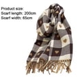 thumbnail image 2 of Fashion Long Shawl Big Grid Winter Warm Lattice Large Scarf, 2 of 6