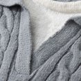 thumbnail image 3 of LIaqionyy Men Sweaters V Neck Cable Knit Long Sleeve Fall Winter Casual Texture Pullover Business Sweater, 3 of 6
