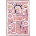 thumbnail image 3 of Kids Play Mat Hopscotch Car Area Rug For Girls Bedroom Soft Classroom Educational Learning Children Preschool Car Road Boys Gift, Pink-2x3ft, 3 of 6