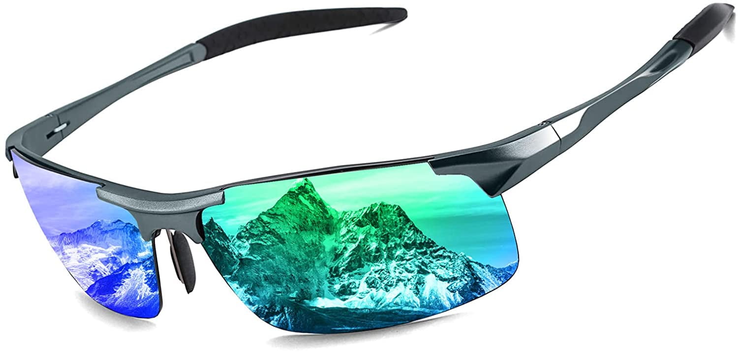 Fishing Running Driving Men Women Youth Outlierr Polarized Sports Sunglasses with 5 Interchangeable Lenses for Cycling 