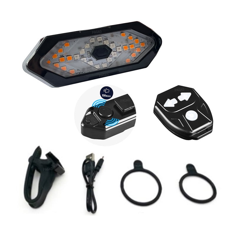 Bike Turn Signals,Bright Bike Tail Light with Turn Signals, USB