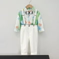 thumbnail image 2 of bbymog Boys' 3-Piece Special Occasion Bow-Tie Shirts and Suspender Pants Set Fall Cotton Boys Outfits White C 10 Years, 2 of 9