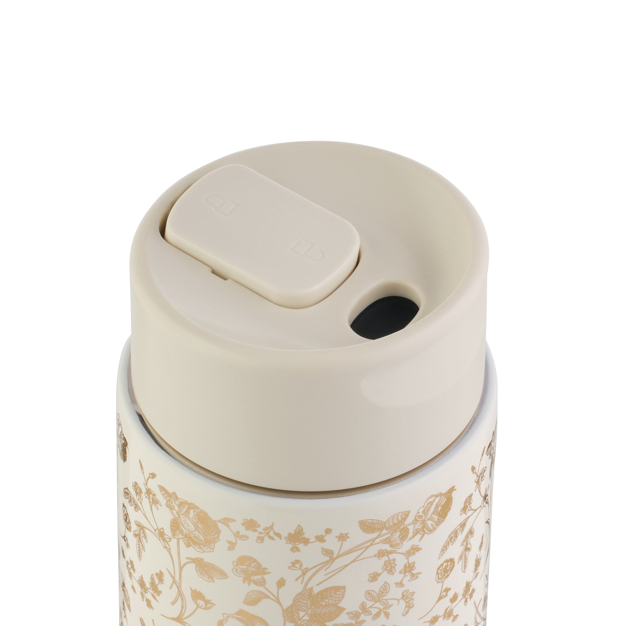 Thyme & Table 22oz Stainless Steel Coffee Tumbler, Cream Floral