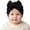 Black, variant on Girls Turban Hats with Bow, Stretchy Kids Head Cover Beanies for Toddlers Kids Khaki 0-24 Months