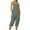 Green, variant on aidice Capri Overalls for Women Summer Casual Eyelet Tie Spaghetti Strap Comfy Cropped Pants Jumpsuits