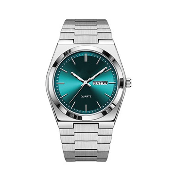 Men’s Quartz Timepiece With Calendar Function Stainless Steel Band Classic Minimalist Design For Business And Casual Wear Elegant Men’s Wrist Accessory