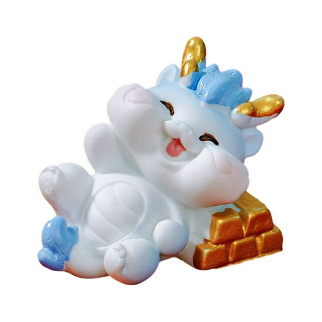 Mini figura de dragón para decoración de salpicadero de coche, figura en miniatura, adorno de escritorio para Estilo A
