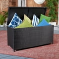thumbnail image 4 of SAFAVIEH Oliveira Outdoor Patio Cushion Box, Black/White, 4 of 14
