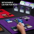 thumbnail image 5 of 3-Row Trading Card Storage Box, Bulk Cards Case for 2400+ Mtg tcg Magic Playing Game Card Organizer, Commander Deck Box with 3 Supports & 24 Dividers, 5 of 12