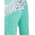 thumbnail image 3 of Más el tamaño de la túnica del cordón de ganchillo camiseta Rosegal Mangas largas de talla grande, 3 of 5
