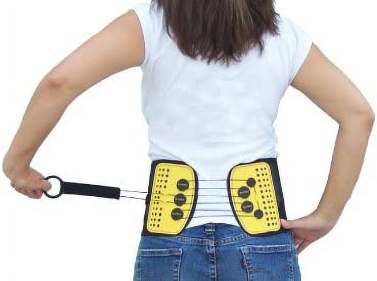BaxMAX Lumbar Support Belt with Compound Pulley System - Made of Lightweight & Breathable Mesh - Instant Relief for Low Back Pain (XX-Large)