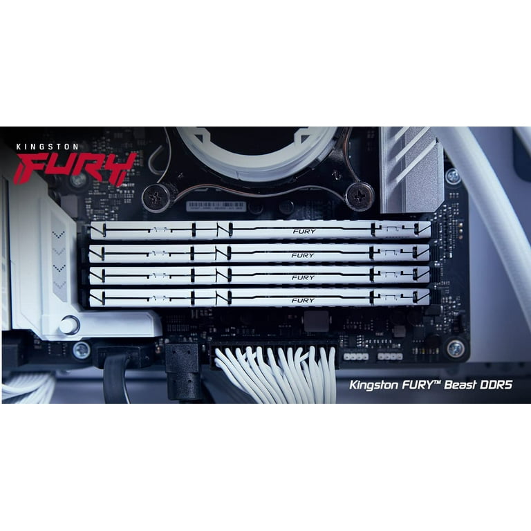 Kingston 64GB (4x16GB) DDR5 5600MT/s CL40 FURY Beast White XMP