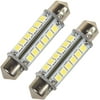 HQRP 2-Pack 41mm Festoon 60 LEDs SMD 3020 LED Bulb Cool White 360 deg for #211-2 #212-2 #214-2 RV Interior / Porch Lights
