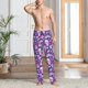 thumbnail image 2 of Balery Skull rainbow mushroom colorful Pantalones de pijama para hombre, pijama ultraligero, pantalón de descanso-X-Large, 2 of 6