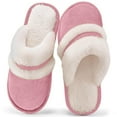 thumbnail image 2 of Slippers for Women 2025 Fall Winter Plush Fuzzy Fluffy Arch Support Cozy Slip On Slides Indoor House Slippers, 2 of 5