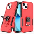 thumbnail image 2 of For Motorola Moto G 5G 2024 Heavy Duty Hybrid Rugged Dual Layer 2in1 Shockproof Protective with Magnetic Ring Stand Holder Phone Case Cover by Xpression - Red, 2 of 9