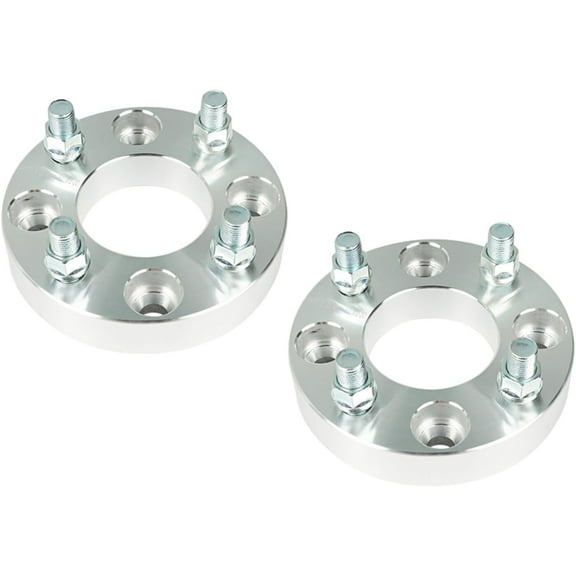 labwork 2 PCS 1in 4 x 101.6mm Silver Wheel Spacers Adapters 62mm Hub Bore & 1/2in x 20 Studs