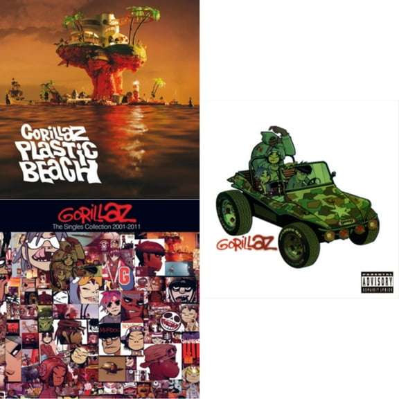 Plastic Beach & Singles Collection 2001 -  2011 & Gorillaz [CD Bundle]