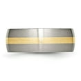 thumbnail image 3 of Chisel Titanium Brushed with 14k Gold Inlay 8mm Band, 3 of 7