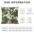 thumbnail image 5 of Creowell Holly Red Berries Bows Square Pillow Cover Case for Cushions Sofa Bed Decoration High-Quality 1PC 18x18in, 5 of 5
