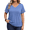 1 Blue, variant on WellSize 3/4 Sleeve Womens Plus Size Tops V Neck Trendy Tunic Fall Blouses Curved Hem Casual Shirts