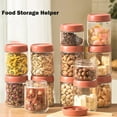 thumbnail image 6 of Povinmos White Glass Stackable Airtight Fruit Food Storage Jar (2 Count), 6 of 9